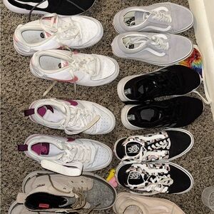 Women's Sneakers, and sorrel boots- White, Black, Gray